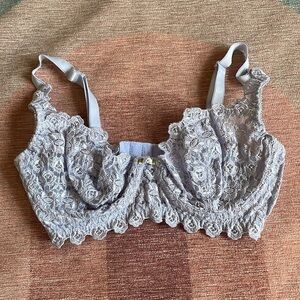 Vintage Victoria Secret Lavender Lace Love Bra